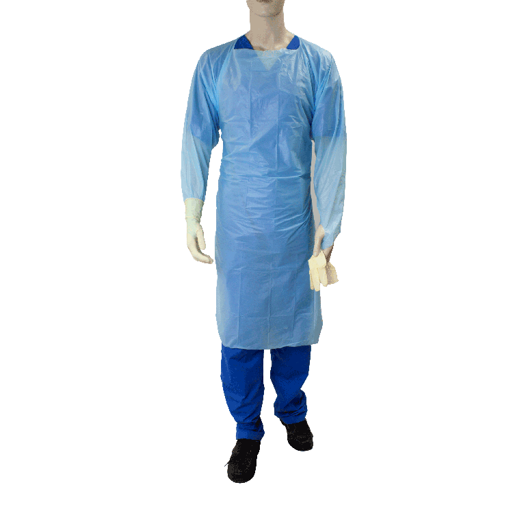 CPE Thumb Loop Isolation Gown | Blue | Box-75