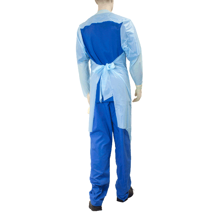 CPE Thumb Loop Isolation Gown | Blue | Box-75