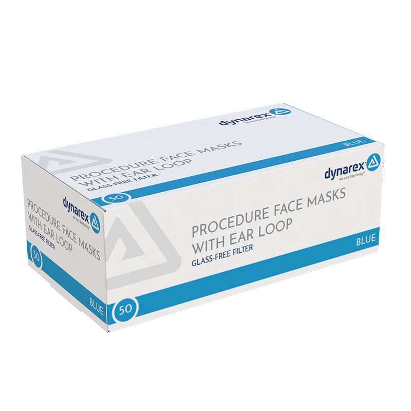 Dynarex Medical Procedure Masks. Box-50