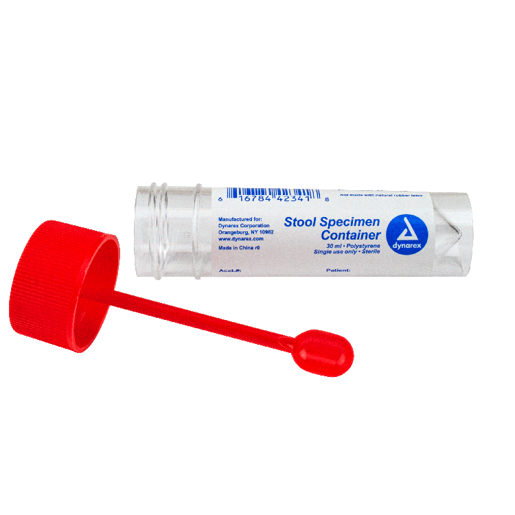 Stool Specimen Containers, Sterile 30 mL, Box-100