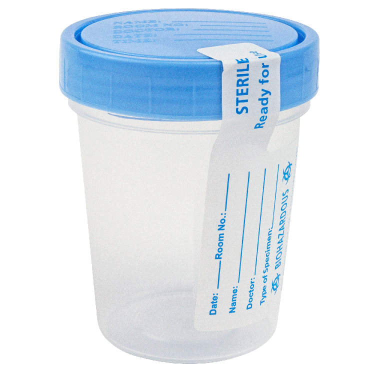 Specimen Collection Cup, Individually Bagged, Box-100