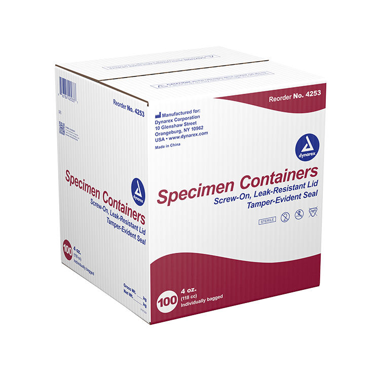 Specimen Collection Cup, Individually Bagged, Box-100