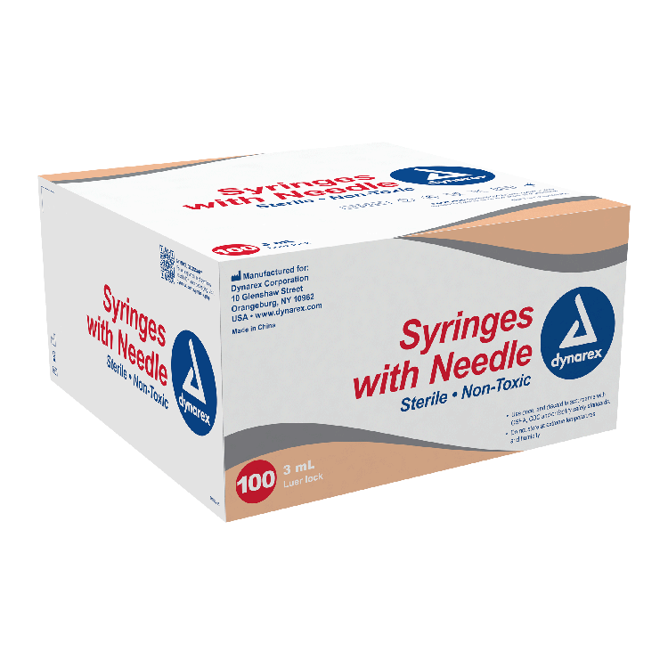 Dynarex Syringe with Needle - Luer Lock Non Safety