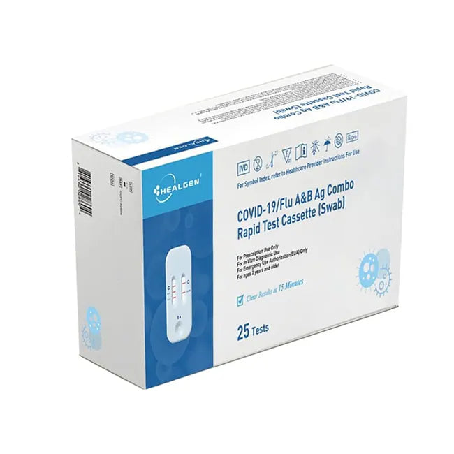 Healgen® Rapid Check® COVID-19/Flu A&B Antigen Test-25/Box